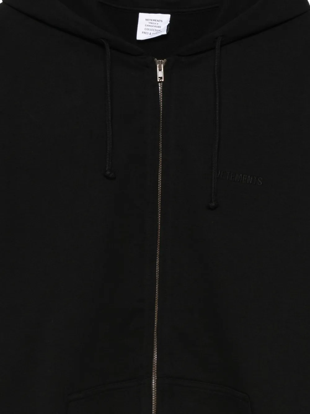 Vetements Garderobe Cotton Hoodie In Black