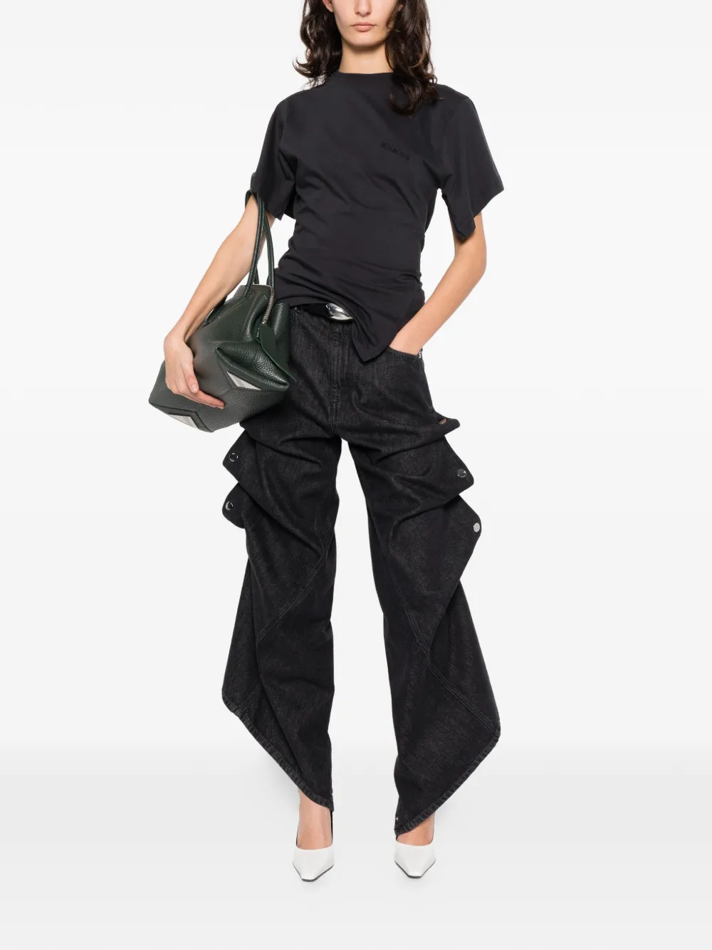 VETEMENTS Asymmetrisch T-shirt Zwart