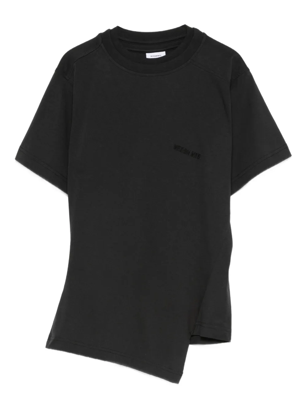 Vetements Asymmetric T-shirt In Black