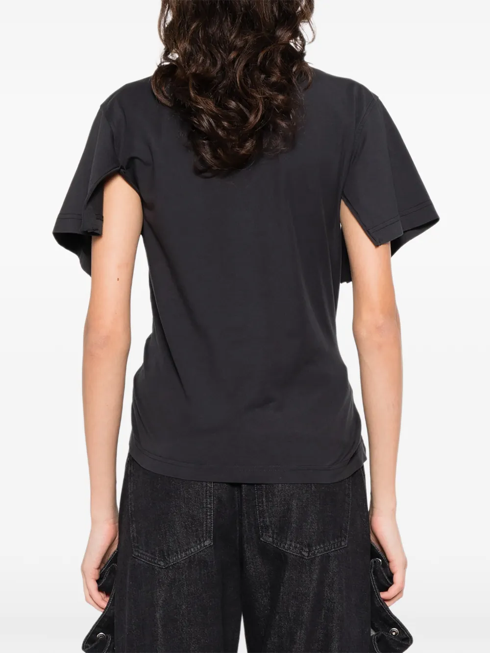 VETEMENTS Asymmetrisch T-shirt Zwart