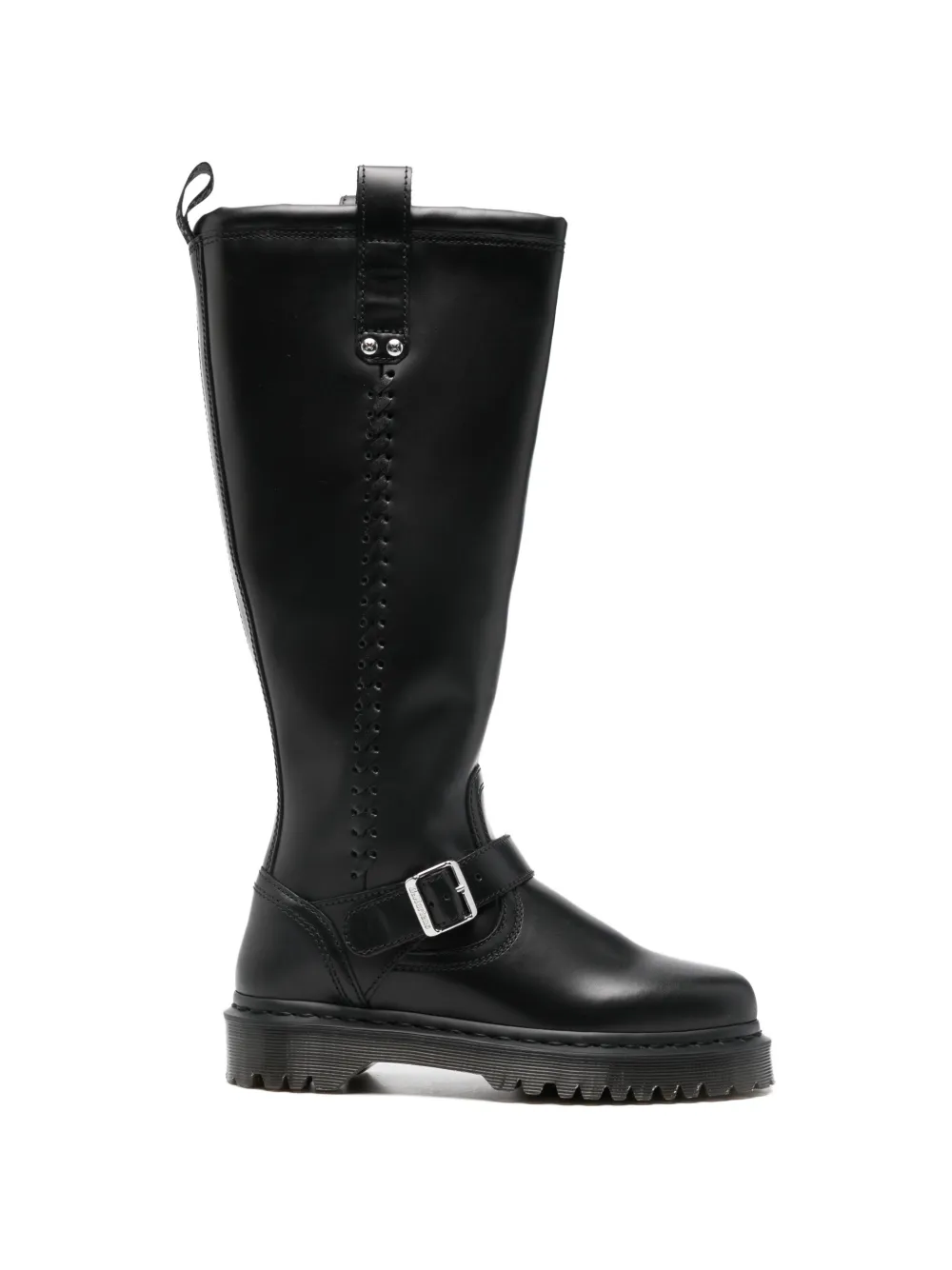 Dr. Martens Anistone round-toe buckle boots - Nero