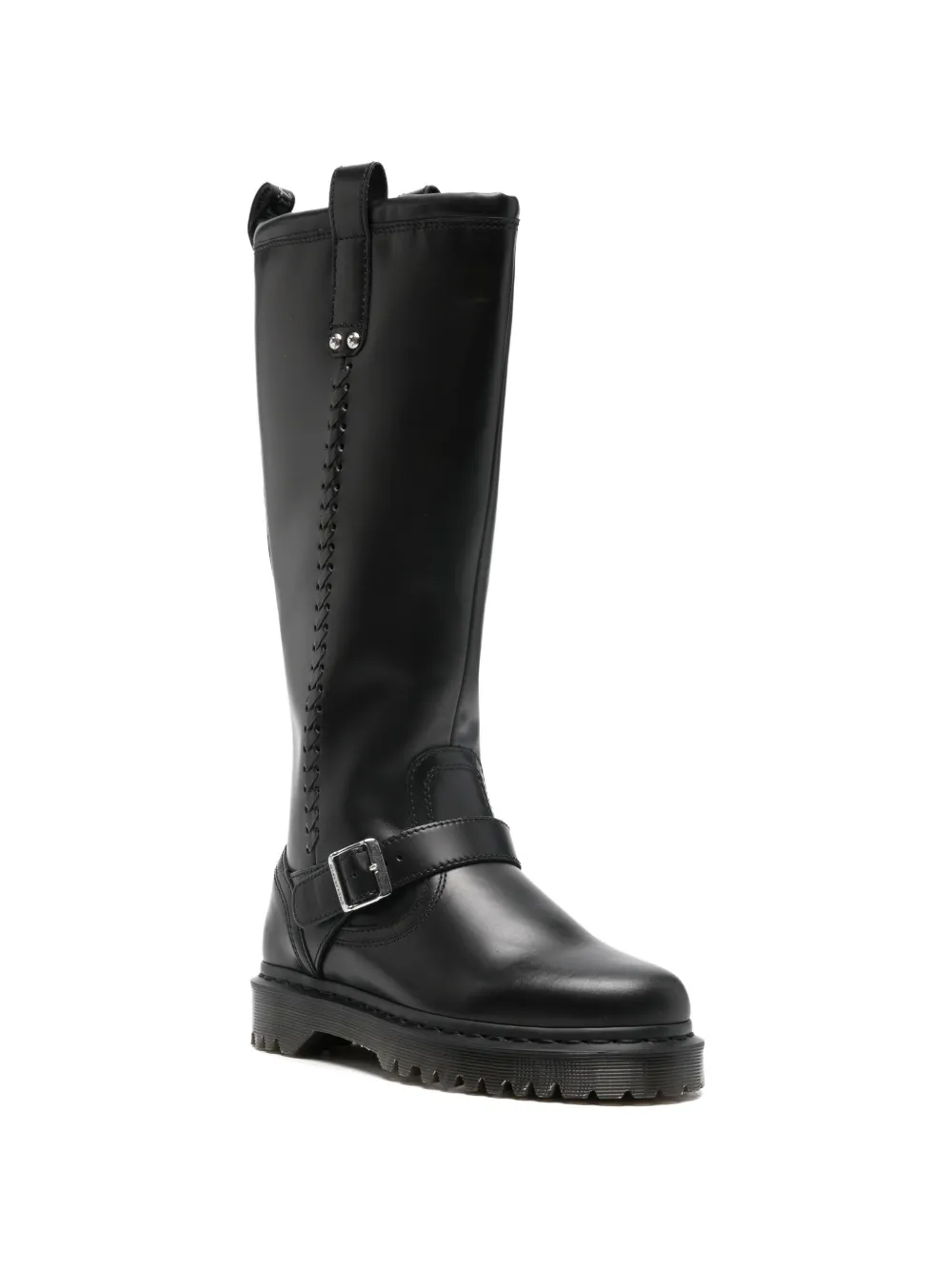 Dr. Martens Anistone laarzen met ronde neus en gesp Zwart