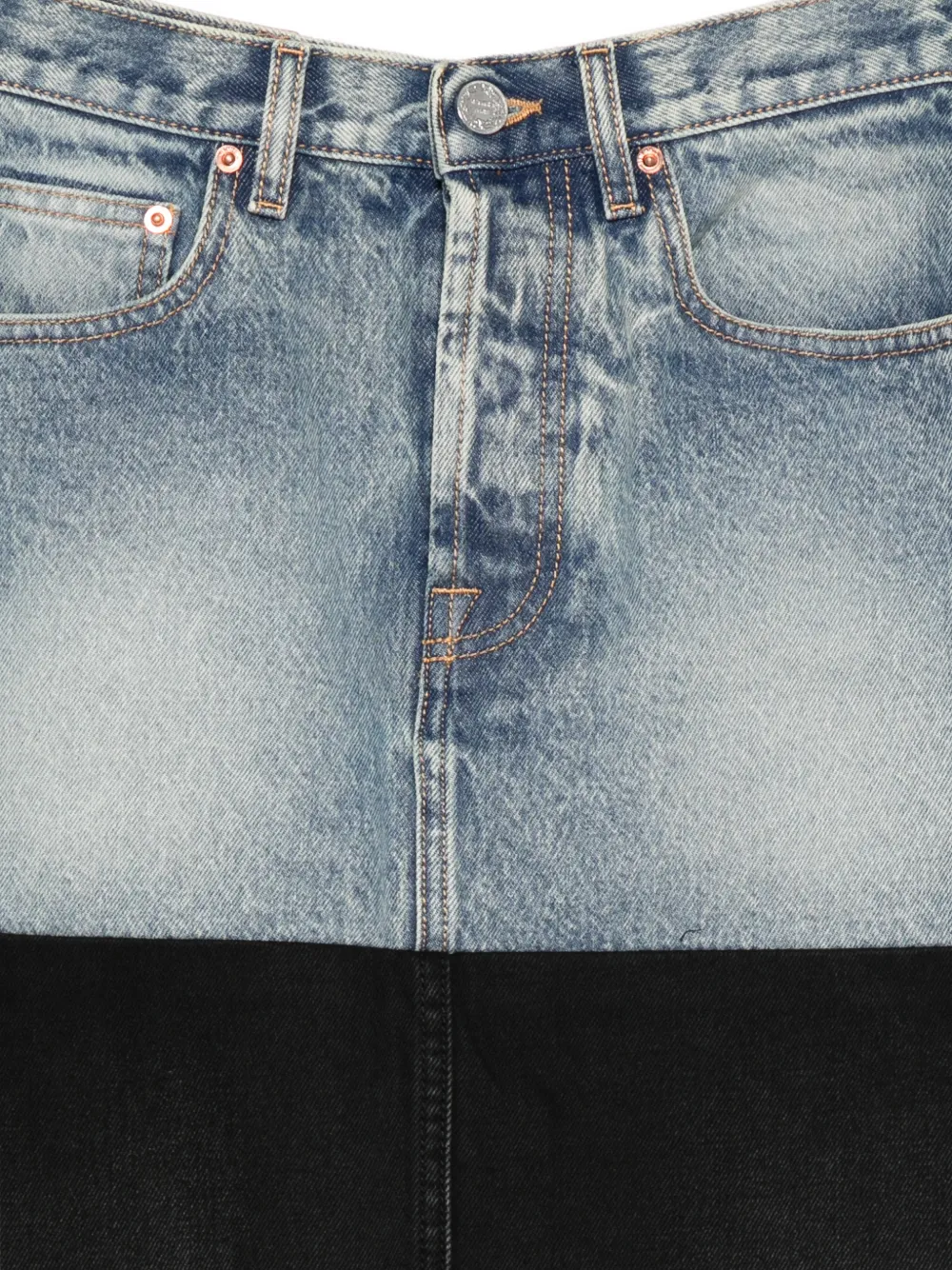 Vetements Double Midi Skirt In Blue