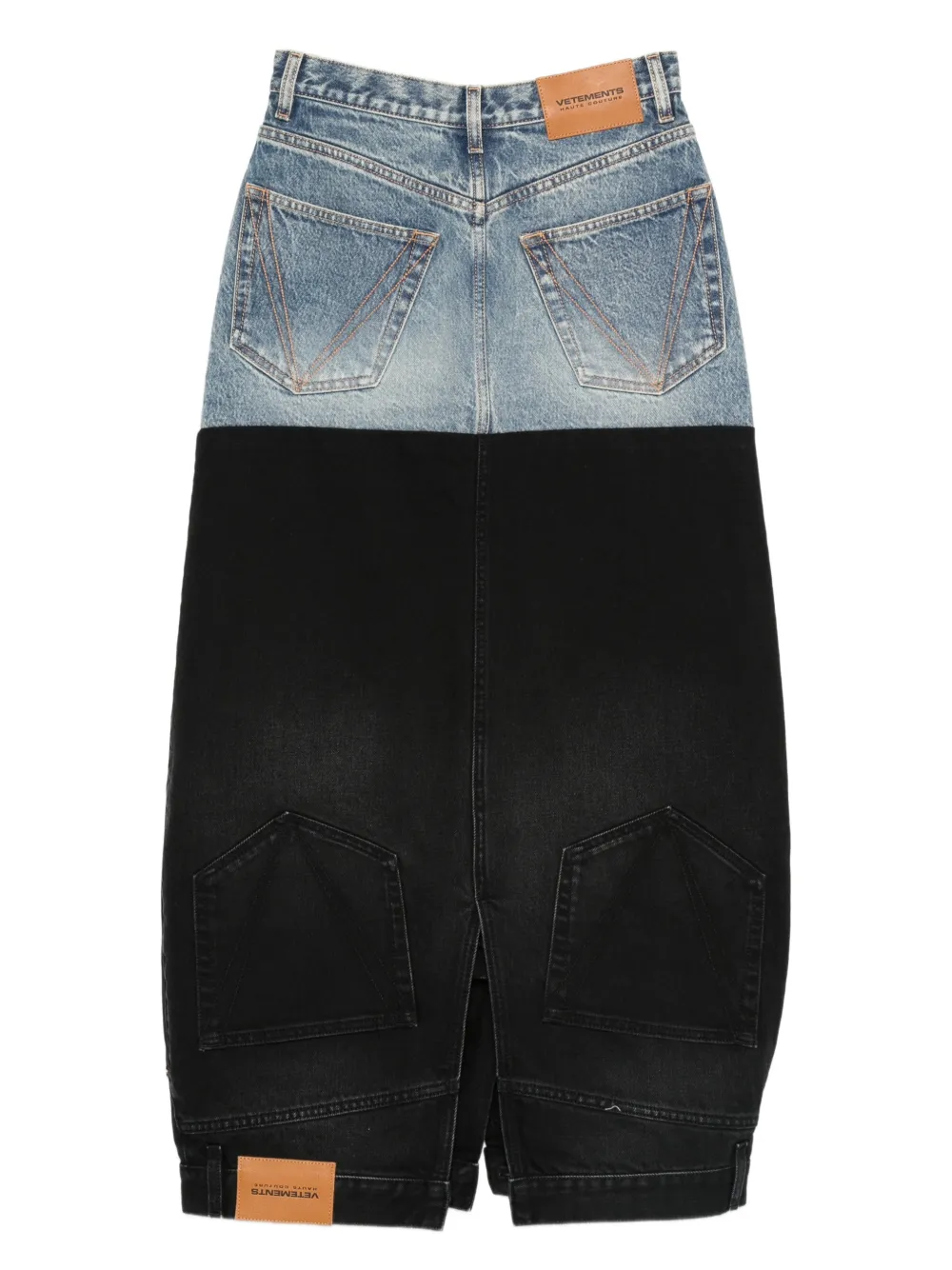 VETEMENTS Double midi skirt - Zwart