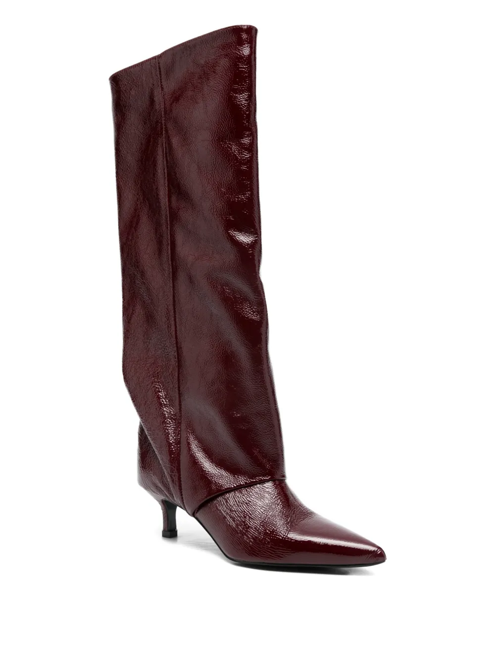 Gisel Moire 50mm Matilda pointed knee-high boots | Knee-High Boots | Image 2