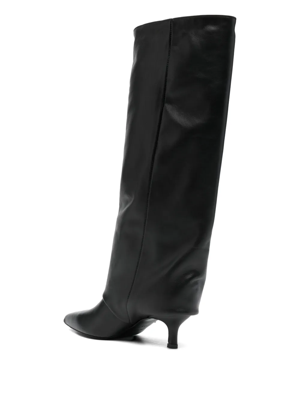 Gisel Moire 50mm Matilda Knee-high Boots In Black