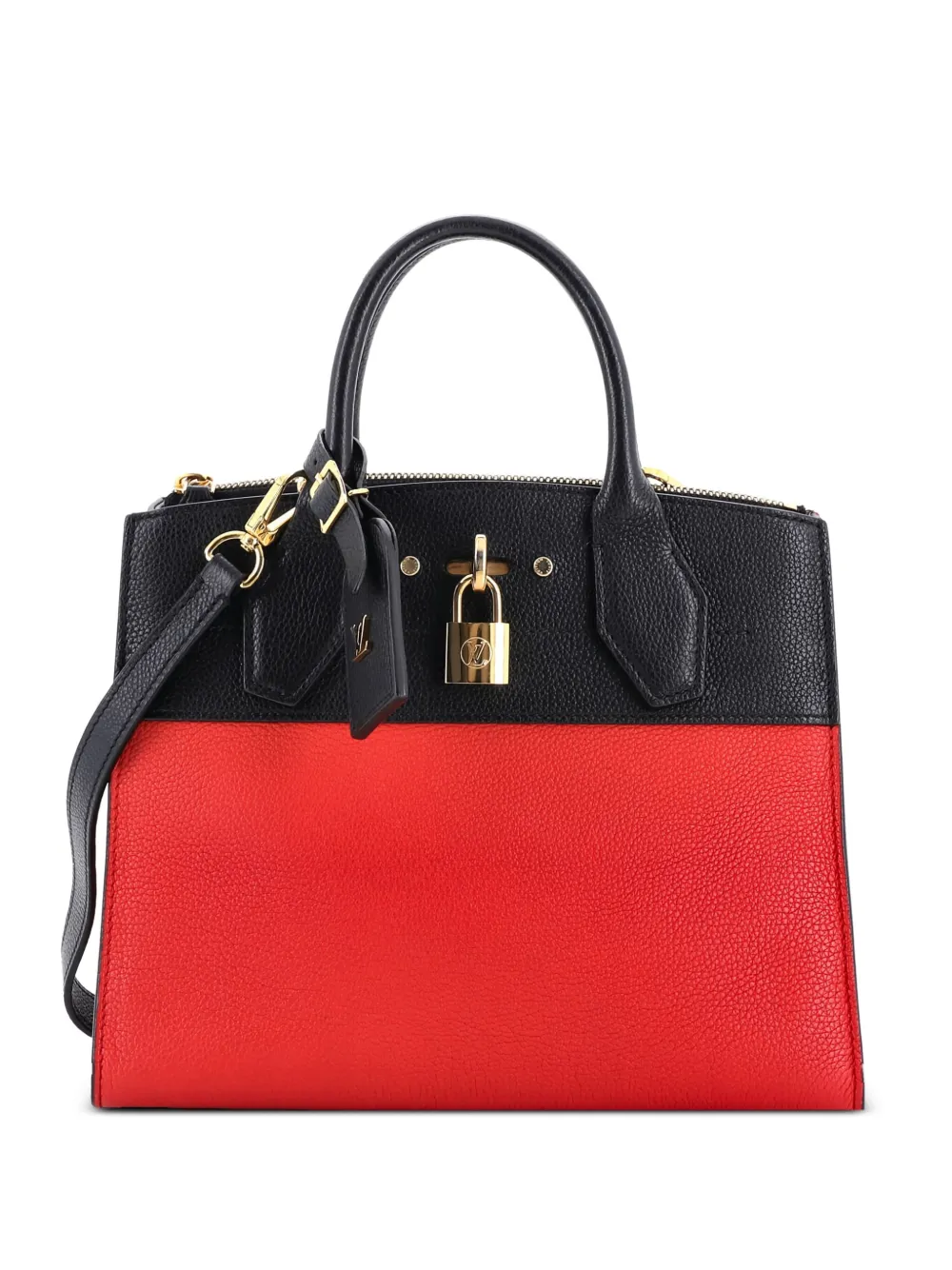 Louis Vuitton Pre-Owned City Steamer Handbag Leather PM satchel - ブラック Louis Vuitton Pre-Owned City Steamer Handbag Leather PM satchel - ブラック