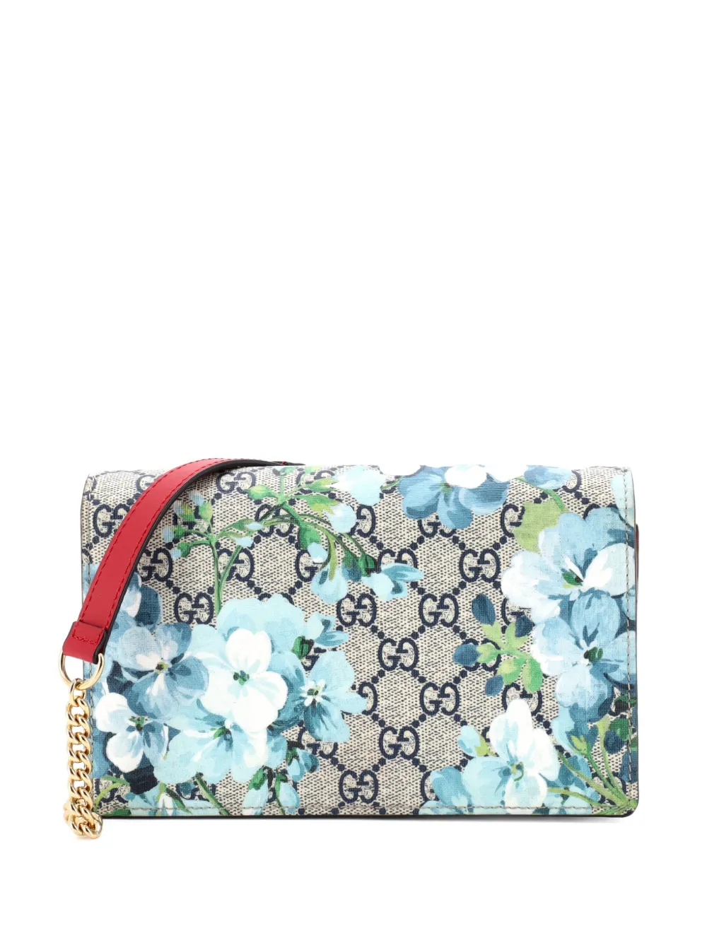 Gucci Pre-Owned Chain Wallet Blooms Print GG Coated Canvas crossbody Gucci Pre-Owned Chain Wallet Blooms Print GG Coated Canvas crossbody