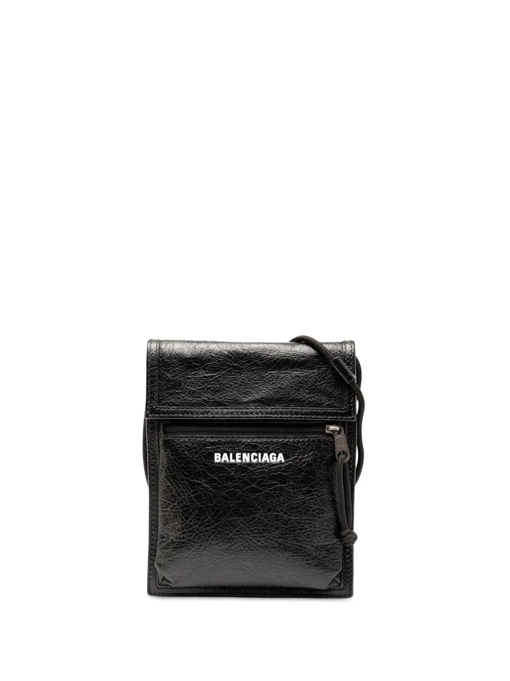 Balenciaga Pre-Owned 2020 スモール ラムスキン アリーナ エクスプローラー ポーチ ショルダーバッグ - ブラック Balenciaga Pre-Owned 2020 スモール ラムスキン アリーナ エクスプローラー ポーチ ショルダーバッグ - ブラック