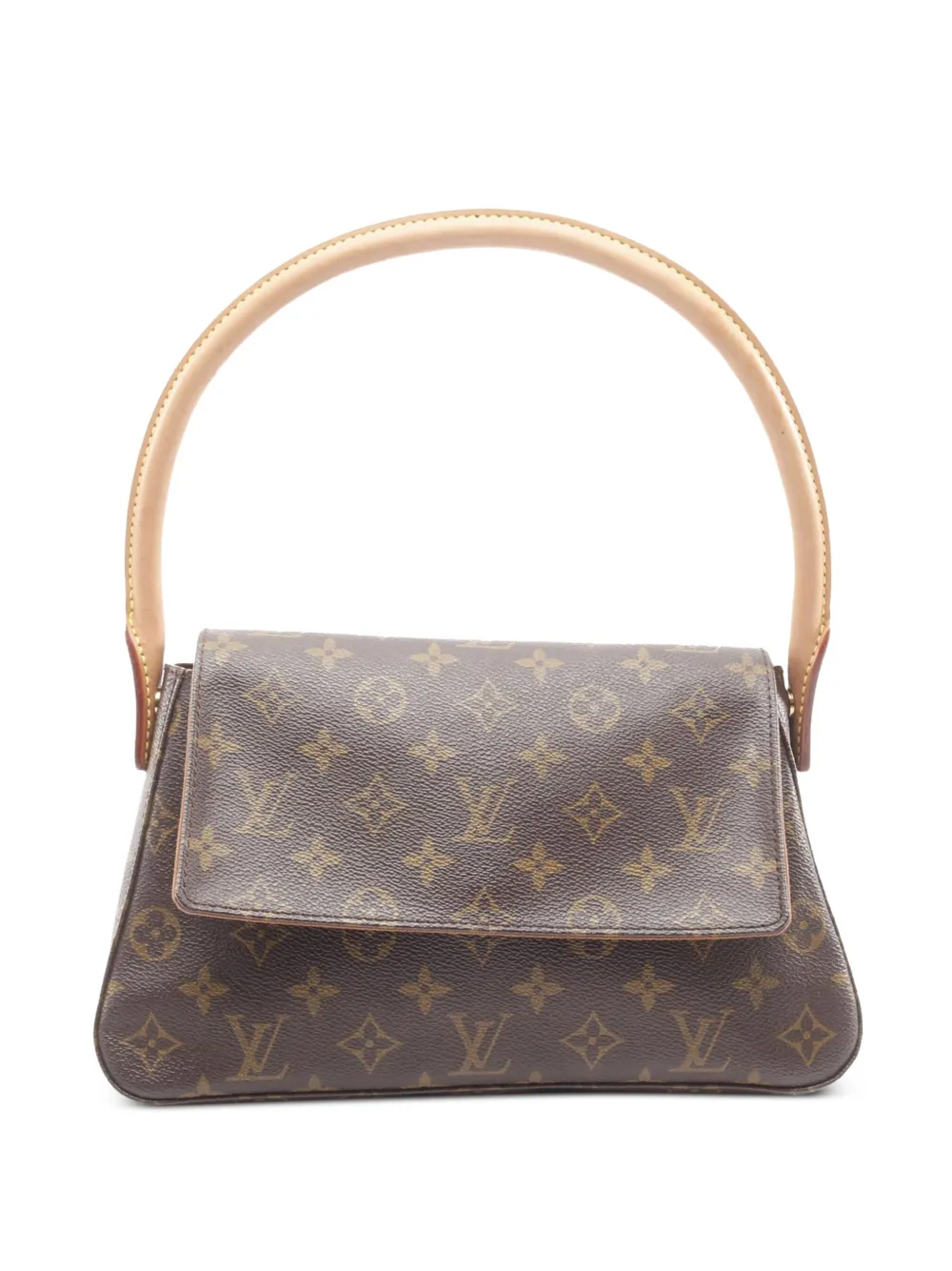 Louis Vuitton Pre-Owned 2002 モノグラム ミニ ルーピング ショルダーバッグ - ブラウン Louis Vuitton Pre-Owned 2002 モノグラム ミニ ルーピング ショルダーバッグ - ブラウン