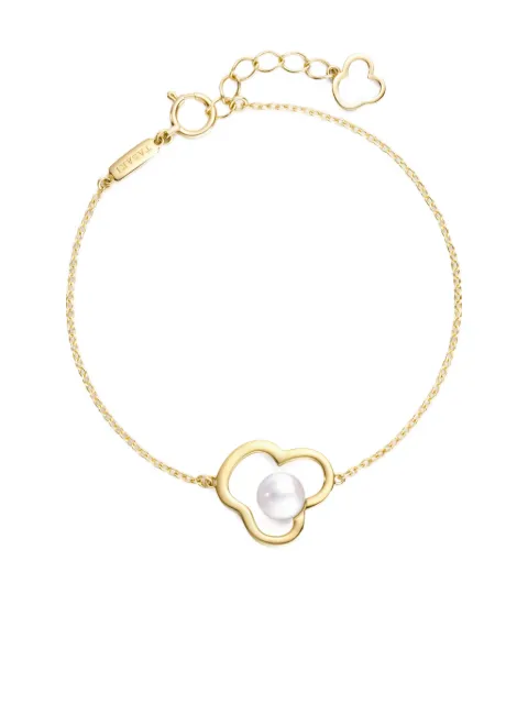 TASAKI 18K yellow gold Collection Line Chants signature Akoya pearl bracelet