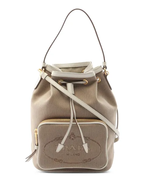 Prada Pre-Owned 2010-2025 Canapa Logo bucket bag