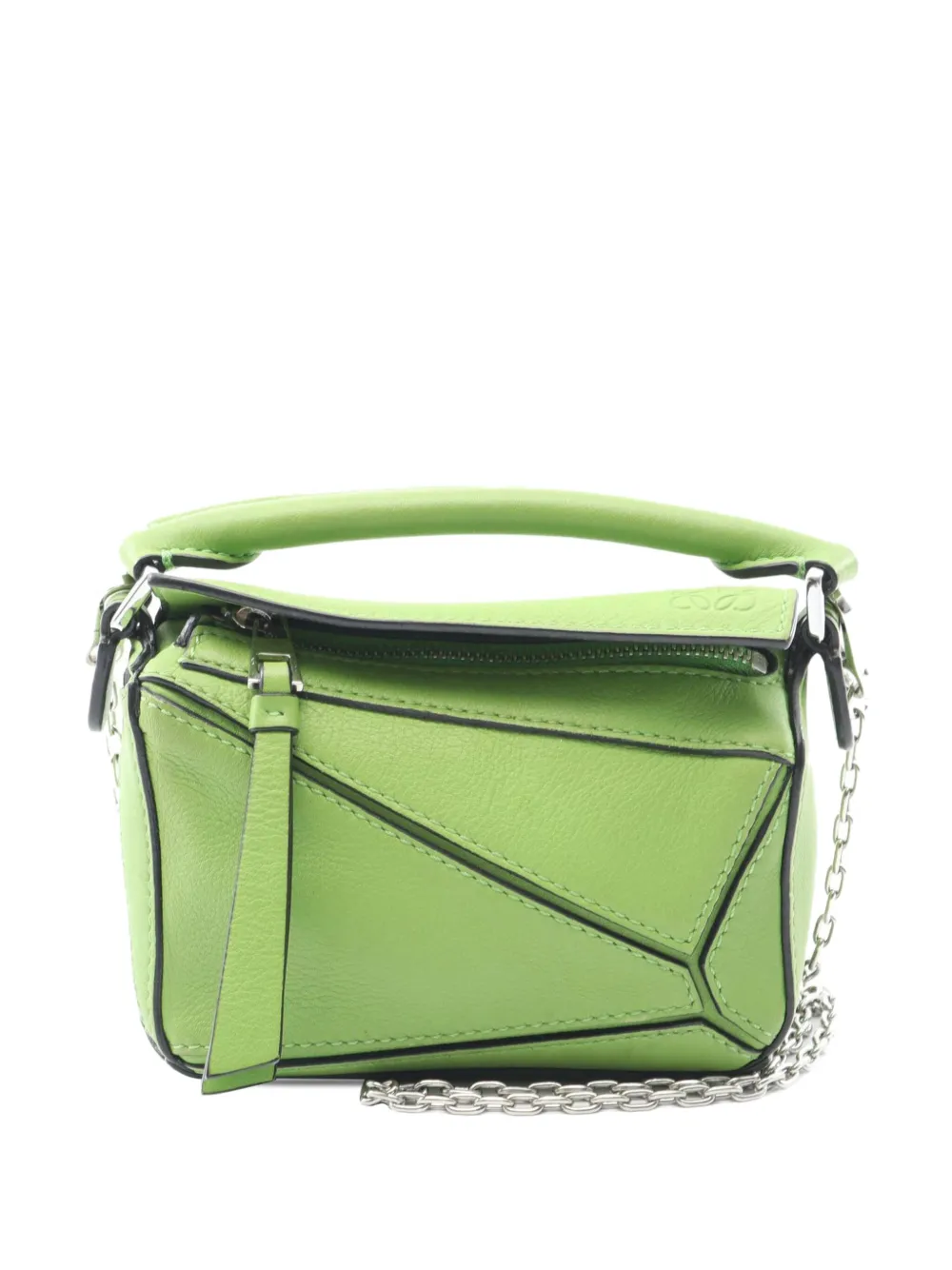 Loewe Pre-Owned 2010-2025 Nano Calfskin Puzzle Satchel handbag | Green | Image 1
