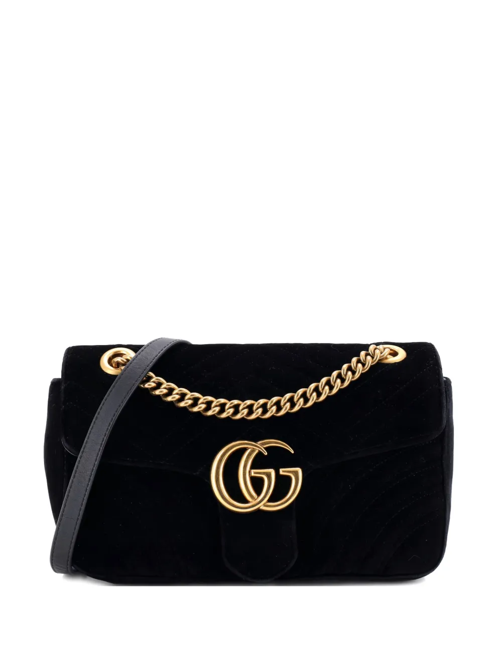 Gucci Pre-Owned GG Marmont Flap Bag Matelasse Velvet Small shoulder Gucci Pre-Owned GG Marmont Flap Bag Matelasse Velvet Small shoulder