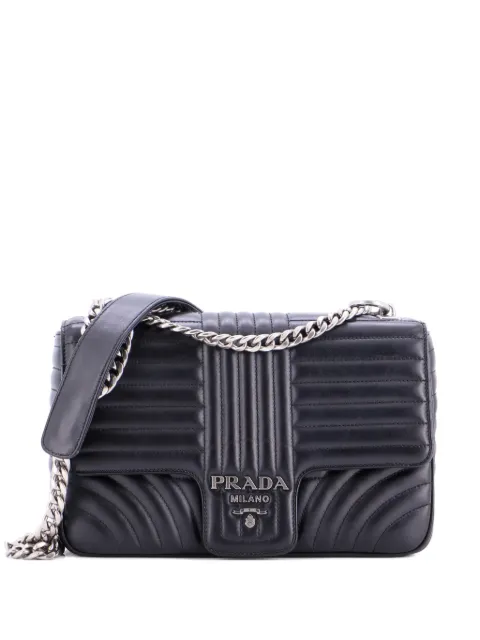 Prada Pre-Owned Chain Flap Shoulder Bag Diagramme Quilted Leather Medium crossbody bag