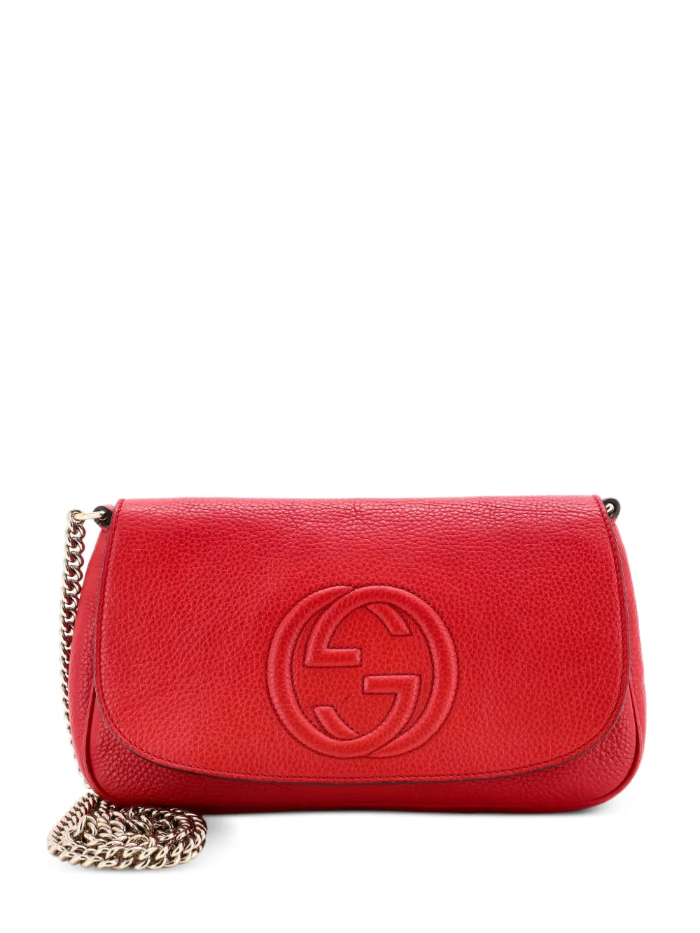 Gucci Pre-Owned Soho Chain Leather Medium crossbody bag - レッド
