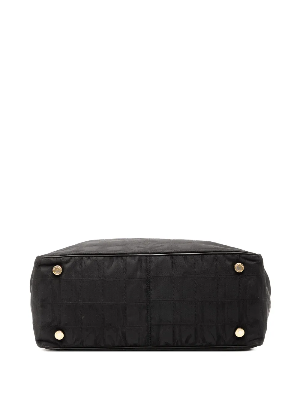 Pre-owned Chanel 2003-2004 New Travel Line Nylon Tote Bag In Black
