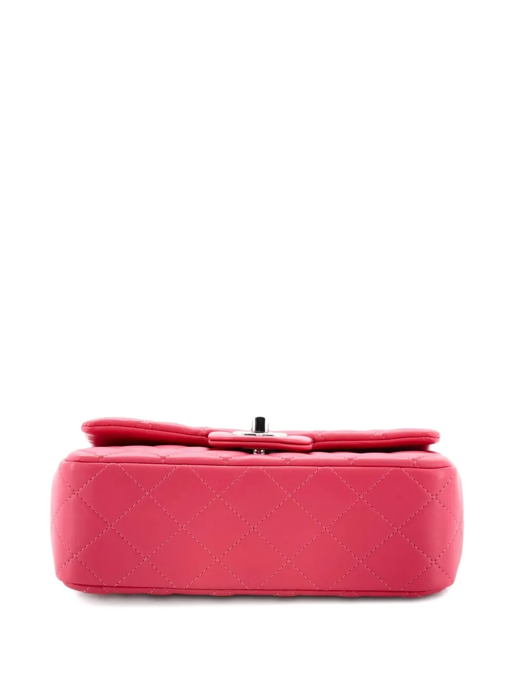 Pre-owned Chanel Classic Single Flap Bag Quilted Lambskin Mini Crossbody Bag In Pink