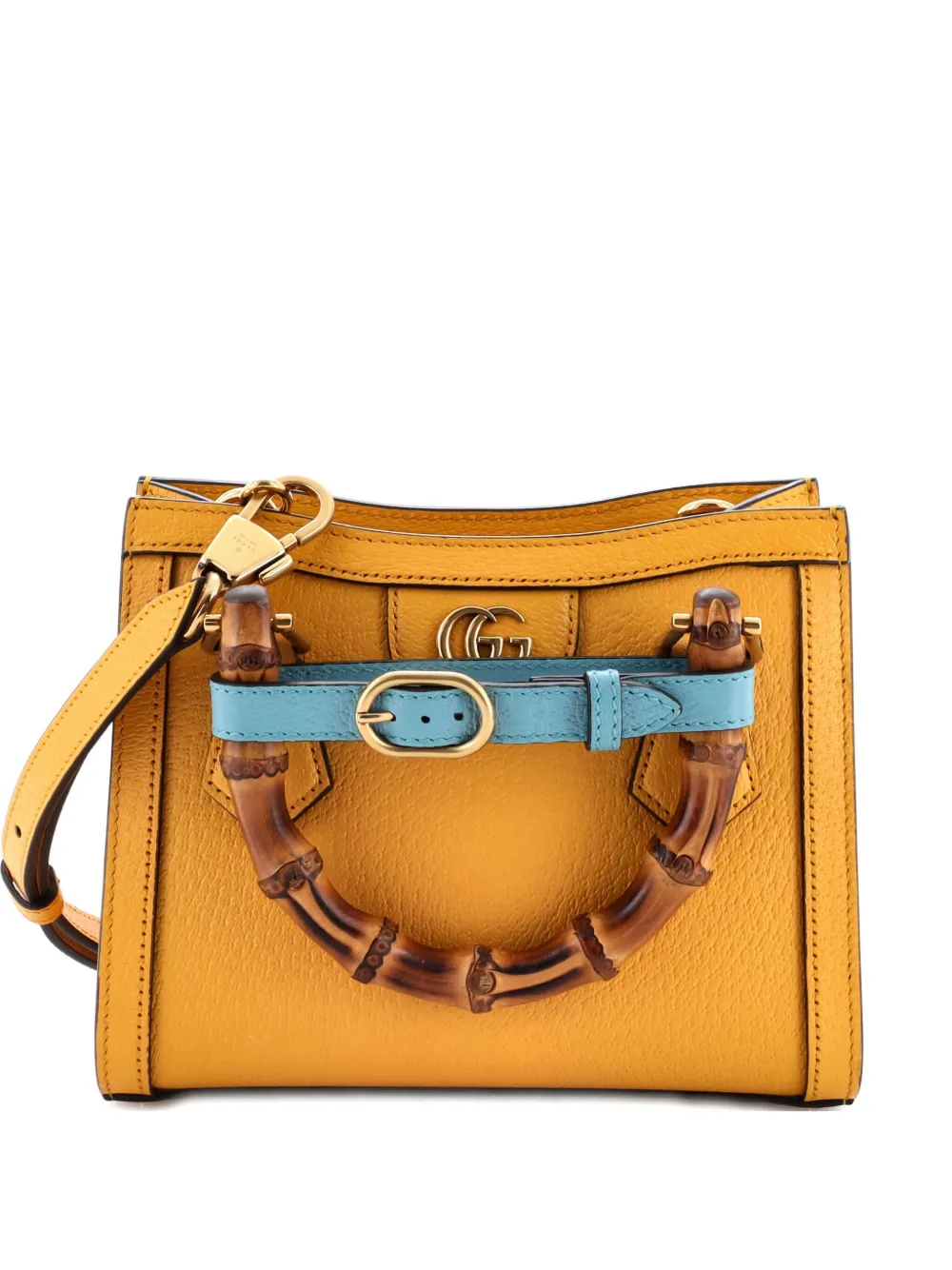 Gucci Pre-Owned Diana NM Bamboo Handle Tote Leather Mini crossbody bag