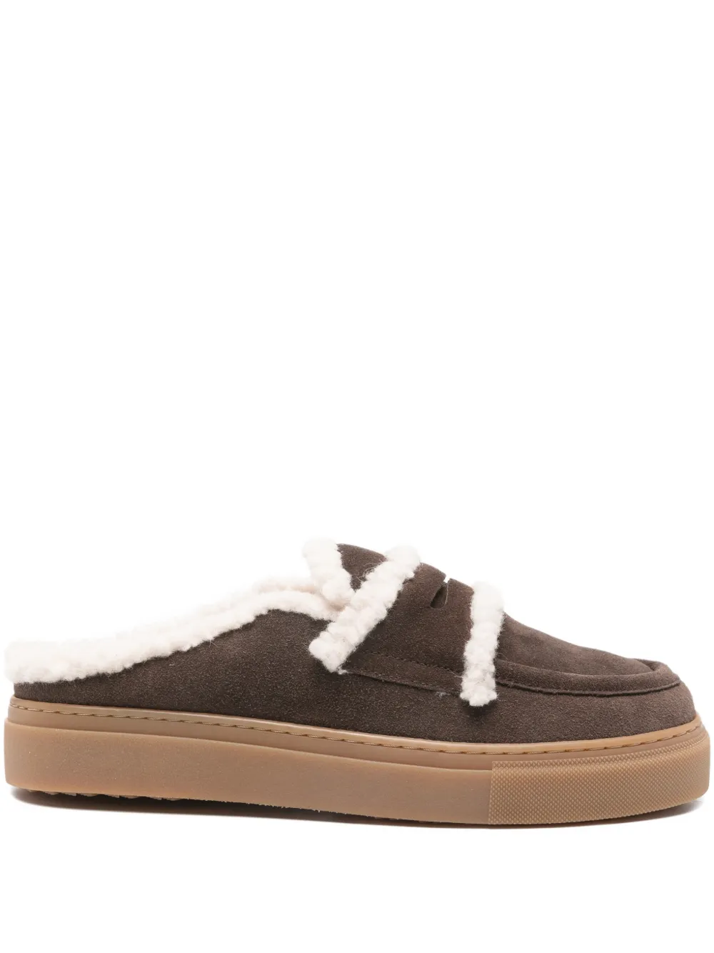 Inuikii mules à bride en peau lainée | marron | Image 1