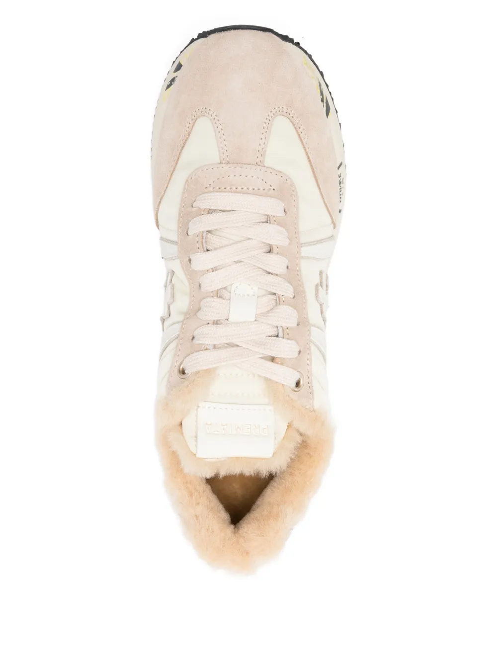 Premiata Sneakers met lammy afwerking Beige