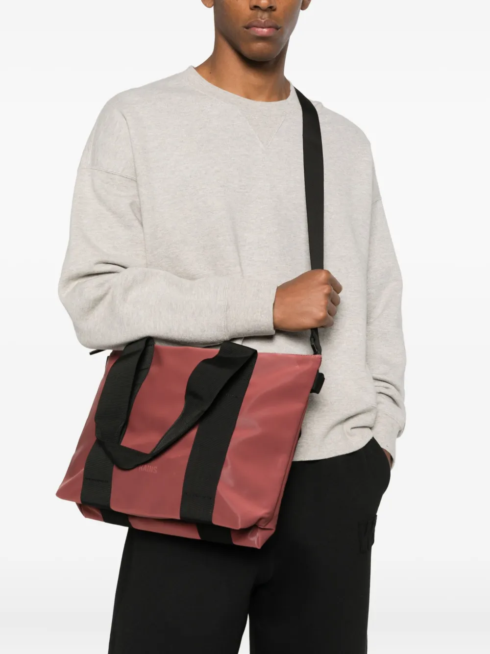 Rains Zip-fastening Tote Bag In Red