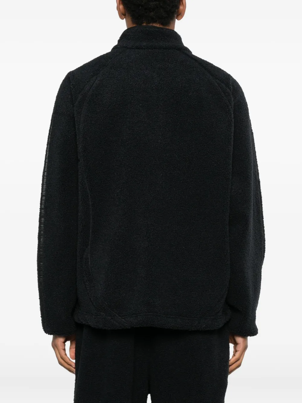 adidas Borg sweater met drie strepen en rits Zwart