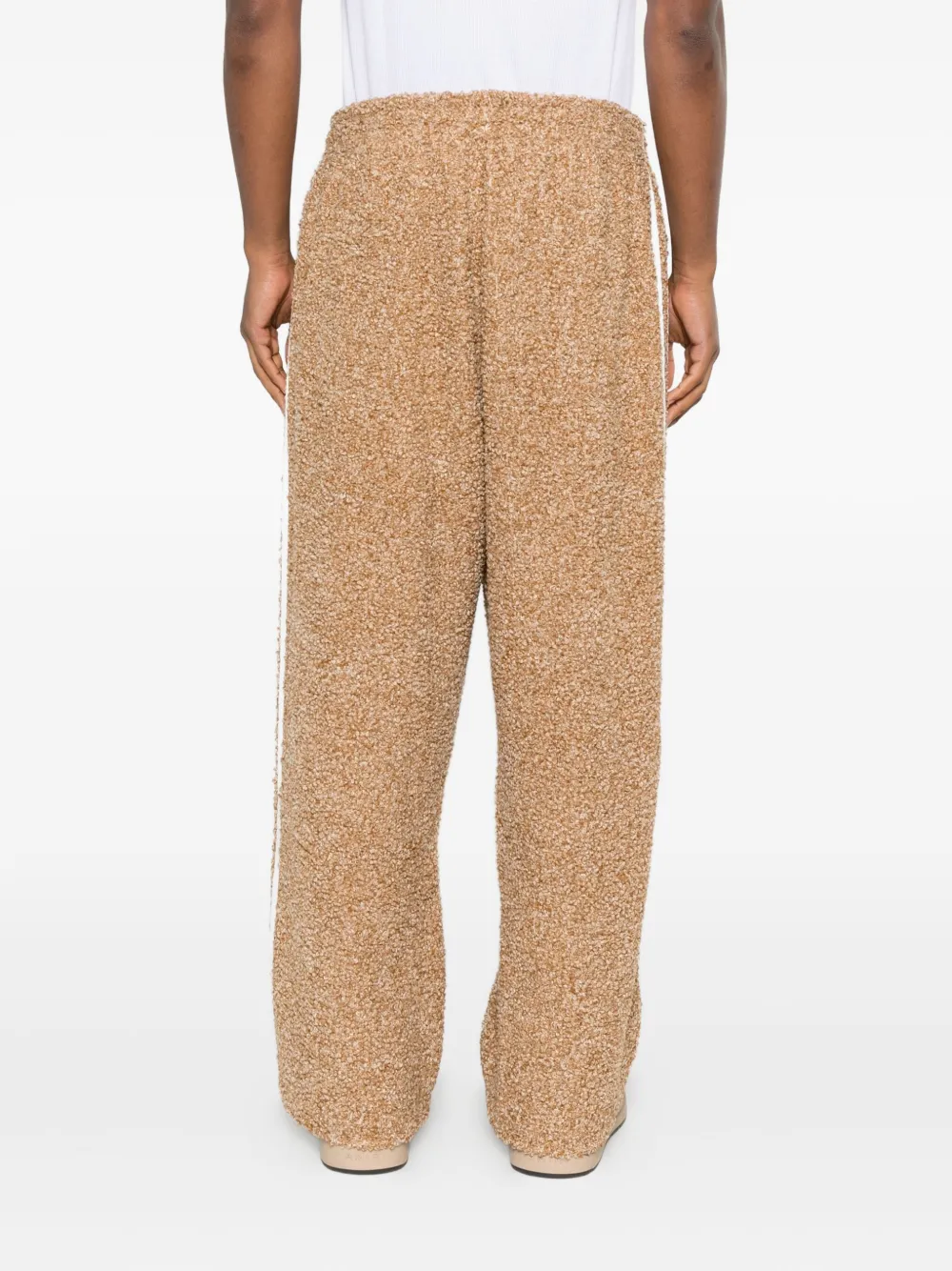 adidas Bouclé trainingsbroek met streepdetail Beige