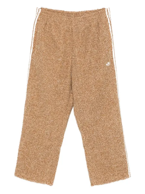 adidas bouclé stripe detail track pants