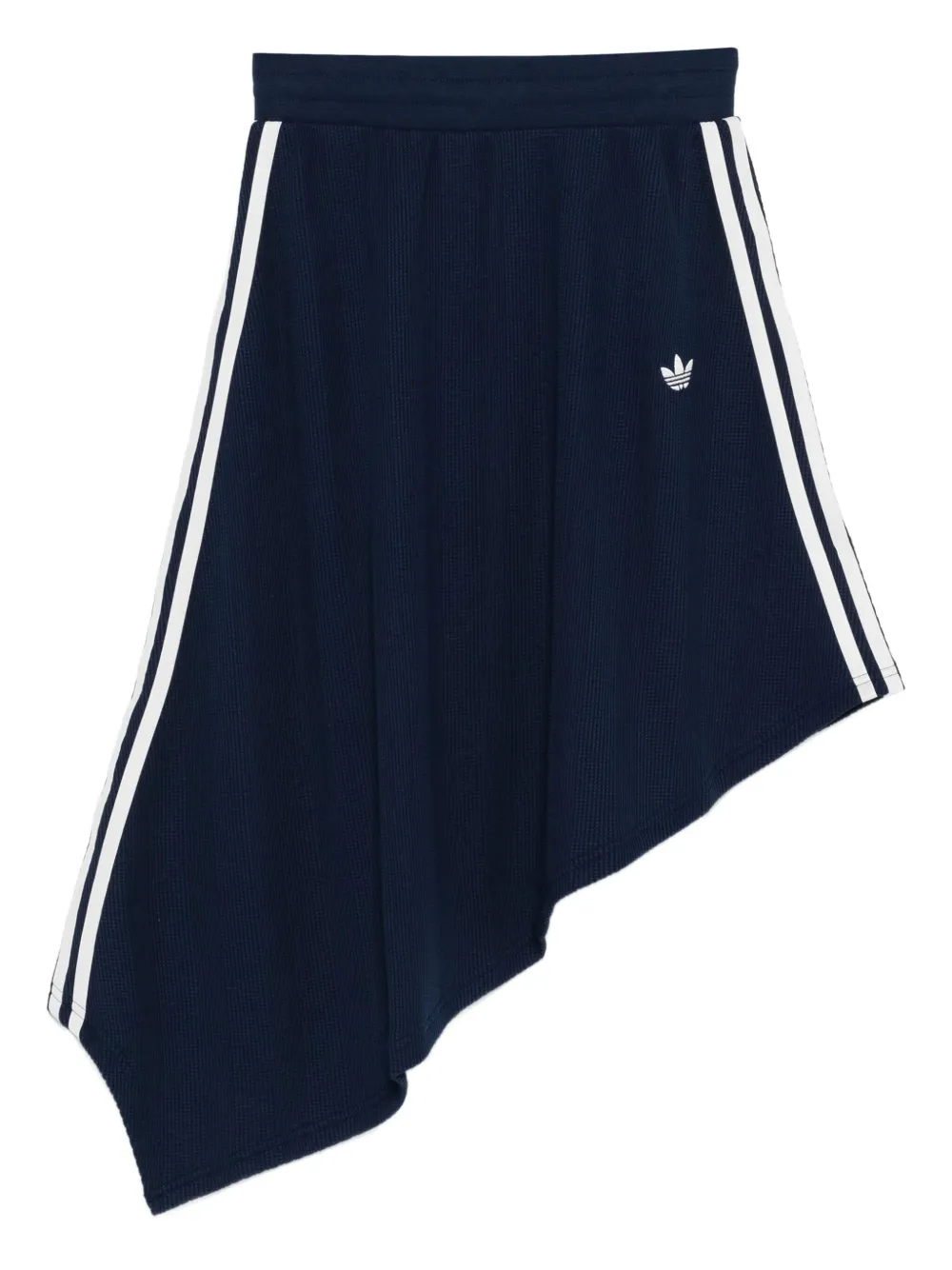 adidas waffle-texture asymmetric midi skirt | Blue | Image 1