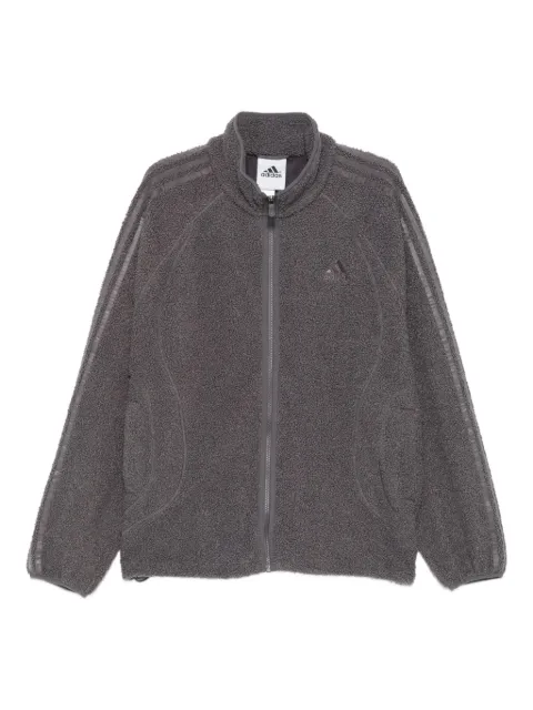 adidas Borg three-stripe zip sweatshirt