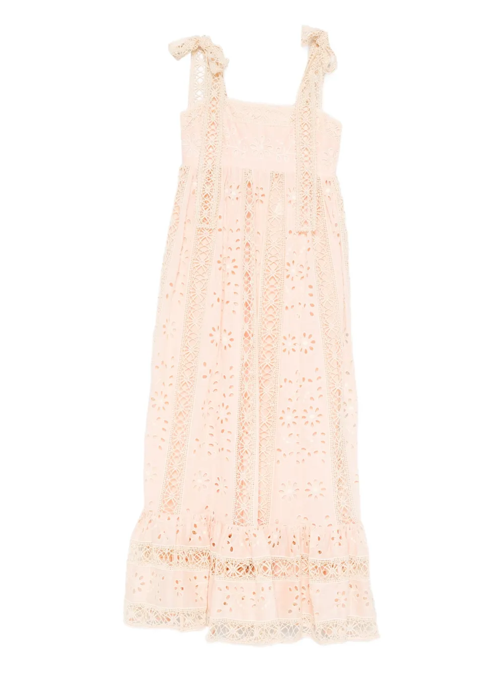 ZIMMERMANN+robe+longue+Awaken+à+volants+-+Rose