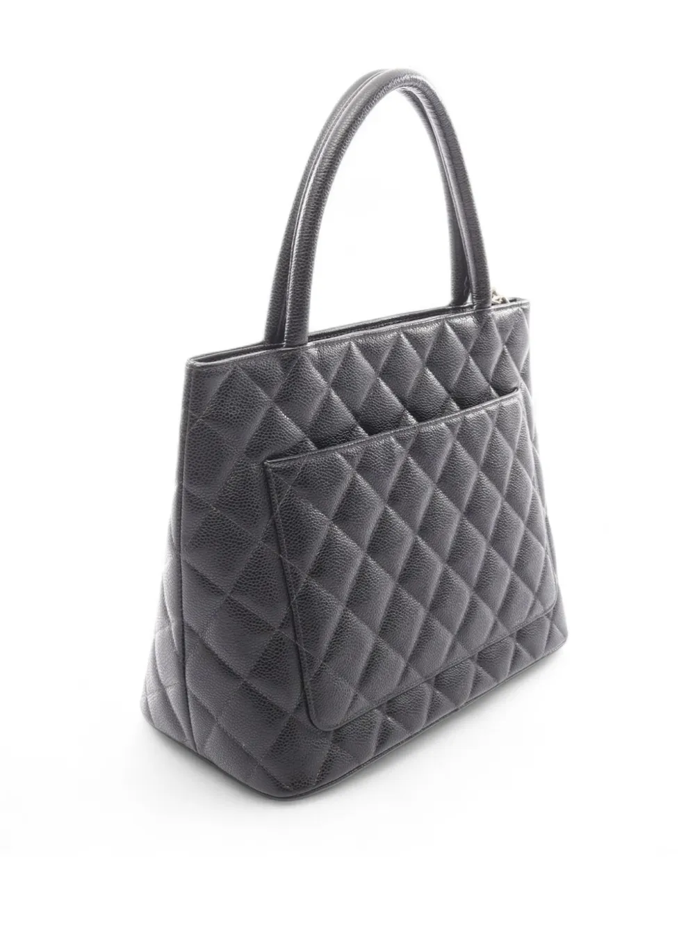 CHANEL Pre-owned 2004-2005 Caviar Medallion Tote Bag In Black