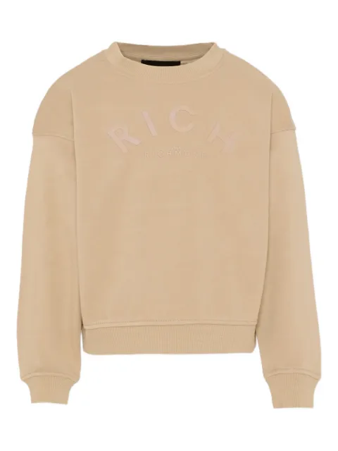 John Richmond Junior sudadera con cuello redondo y logo en relieve