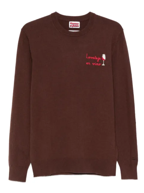 MC2 Saint Barth Heron embroidery crew-neck sweater
