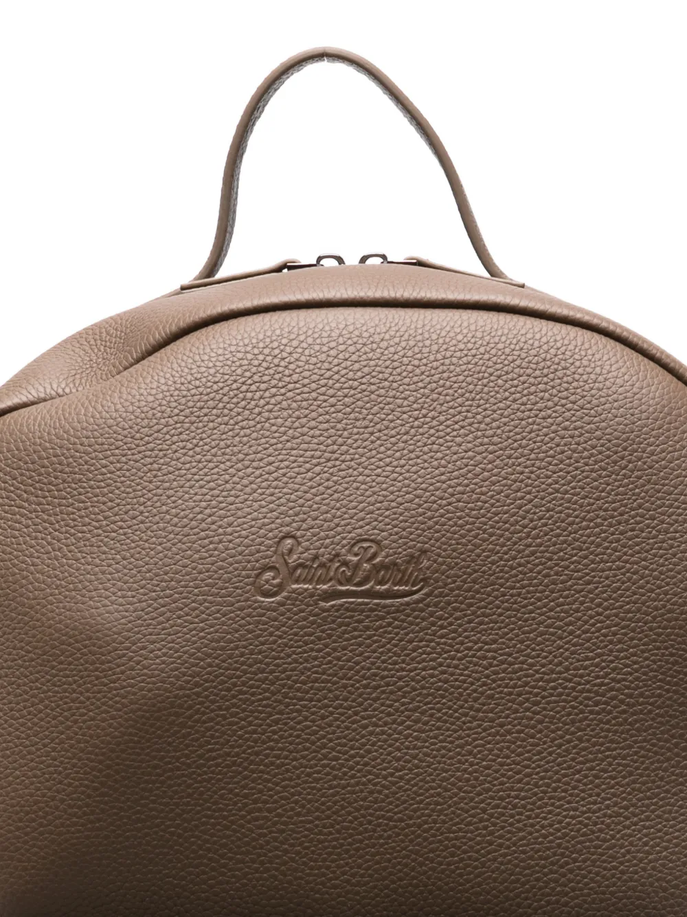 Mc2 Saint Barth Embossed Pocket Backpack In Brown