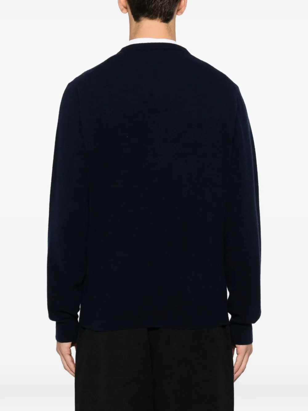 MC2 Saint Barth Heron crew neck embroidered-detail sweater Blauw