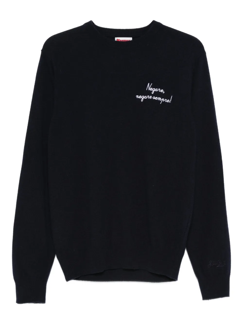 MC2 Saint Barth Heron crew neck embroidered-detail sweater | Blue | Image 1
