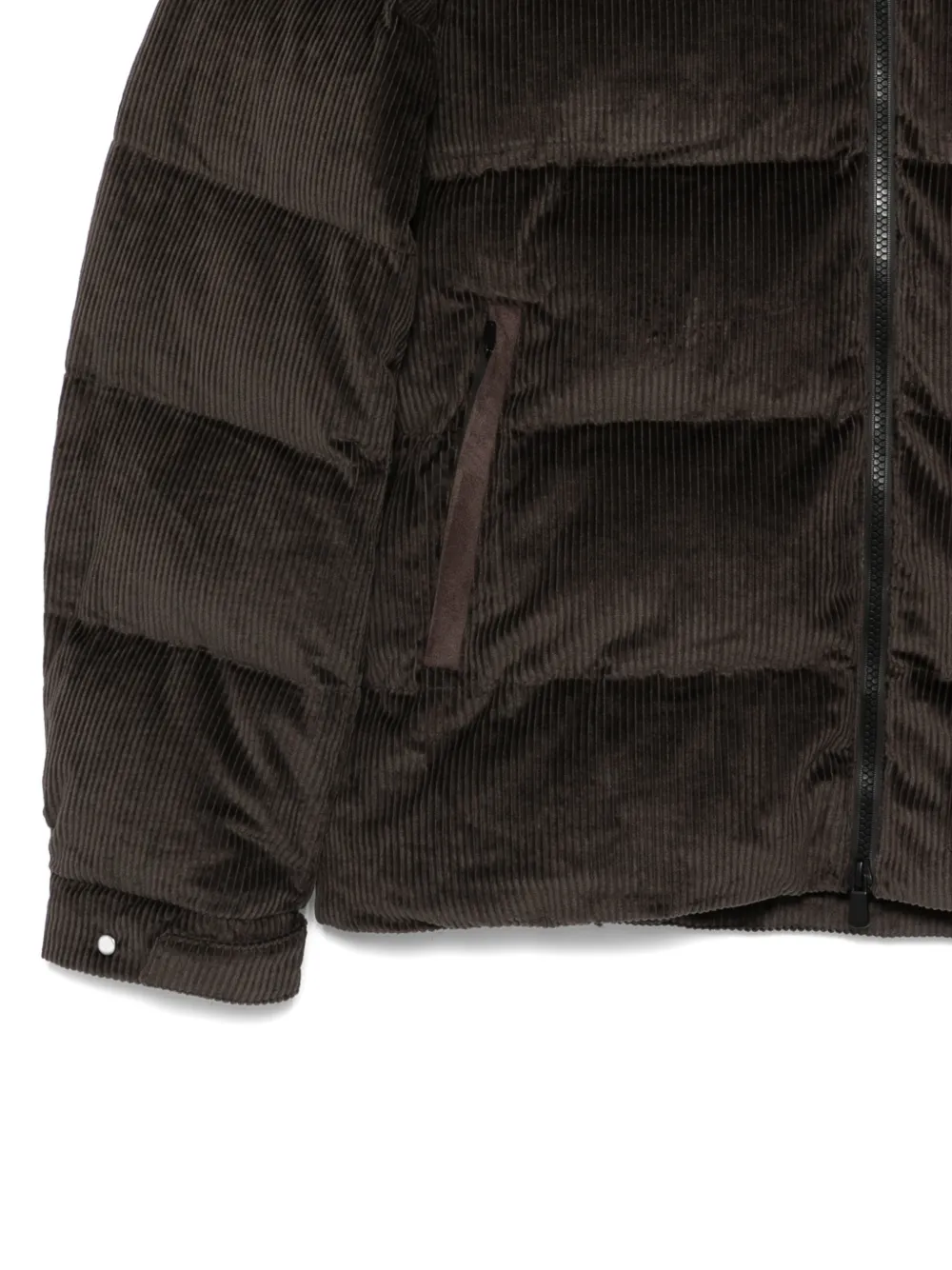 Mc2 Saint Barth Corduroy Hooded Jacket In Black
