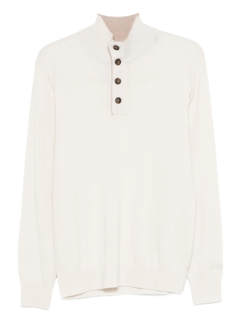 MC2 Saint Barth Dorian buttoned high-neck sweater | Neutrals | Image 1