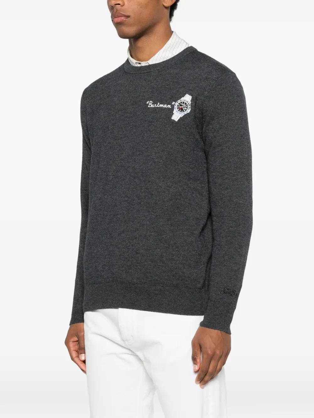 MC2 Saint Barth Heron trui met ronde hals Grijs