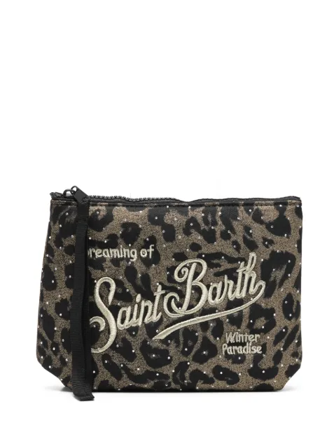 MC2 Saint Barth Clutch Aline com estampa de leopardo