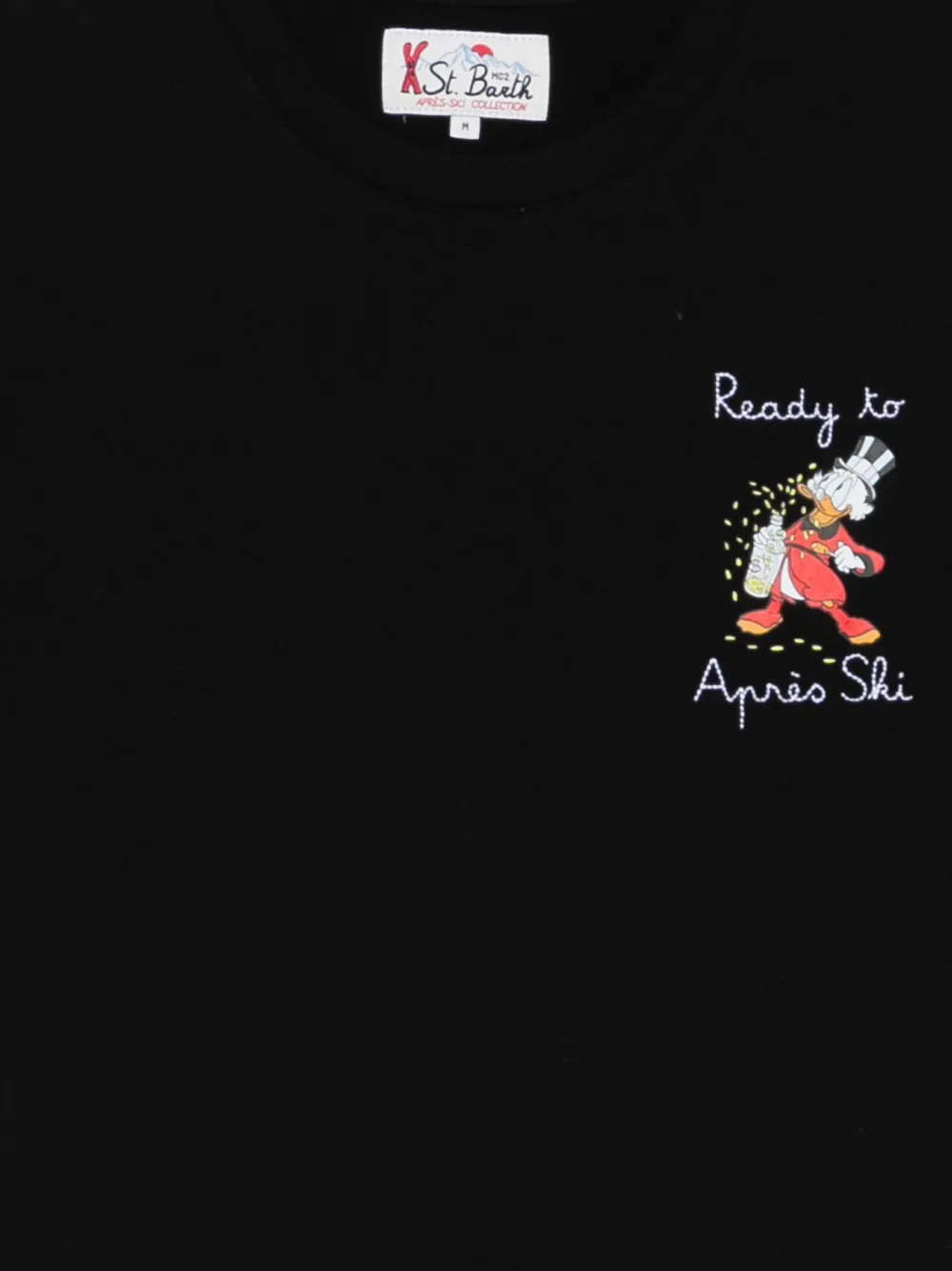 Mc2 Saint Barth Embroidered T-shirt In Black