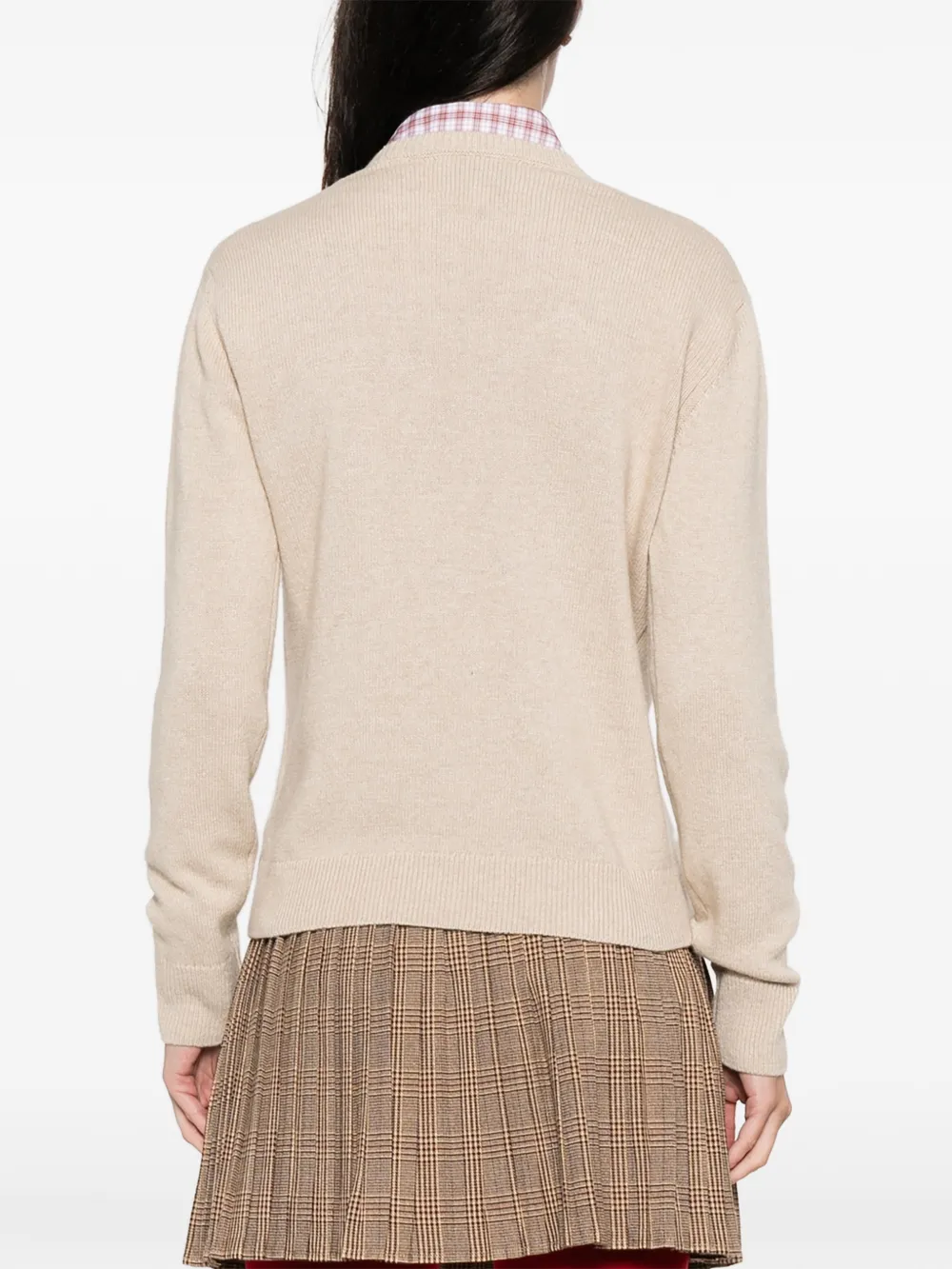 Mc2 Saint Barth New Queen Bow-detail Sweater In Brown