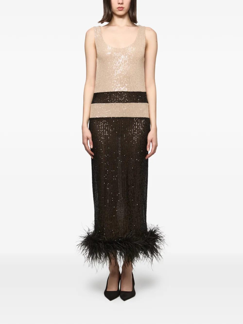 Atu Body Couture sequin-embellishment midi dress - Schwarz