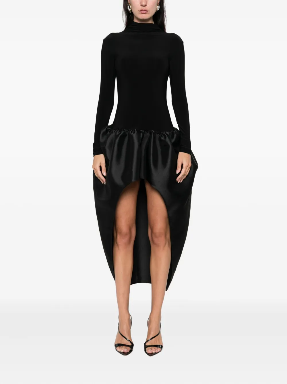 Atu Body Couture high-neck gathered dress - Zwart