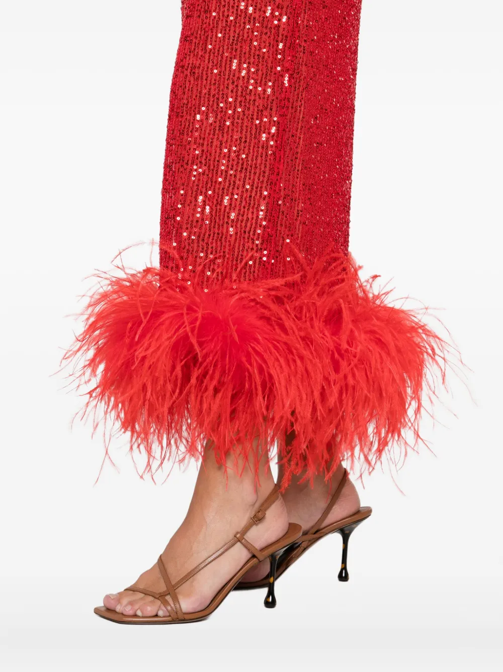 Atu Body Couture Sequins-embellishment Midi Dress In Red