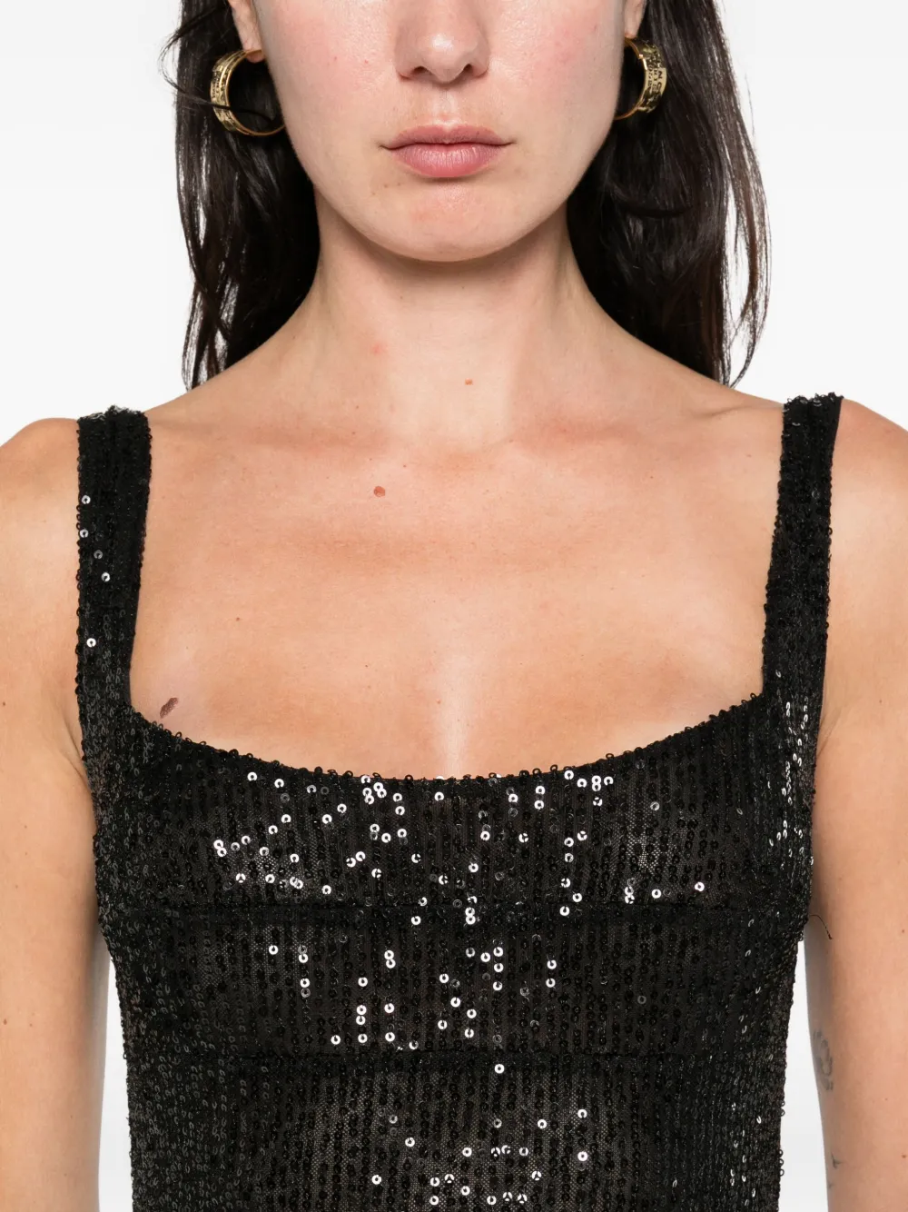 Atu Body Couture Midi-jurk met pailletten Zwart