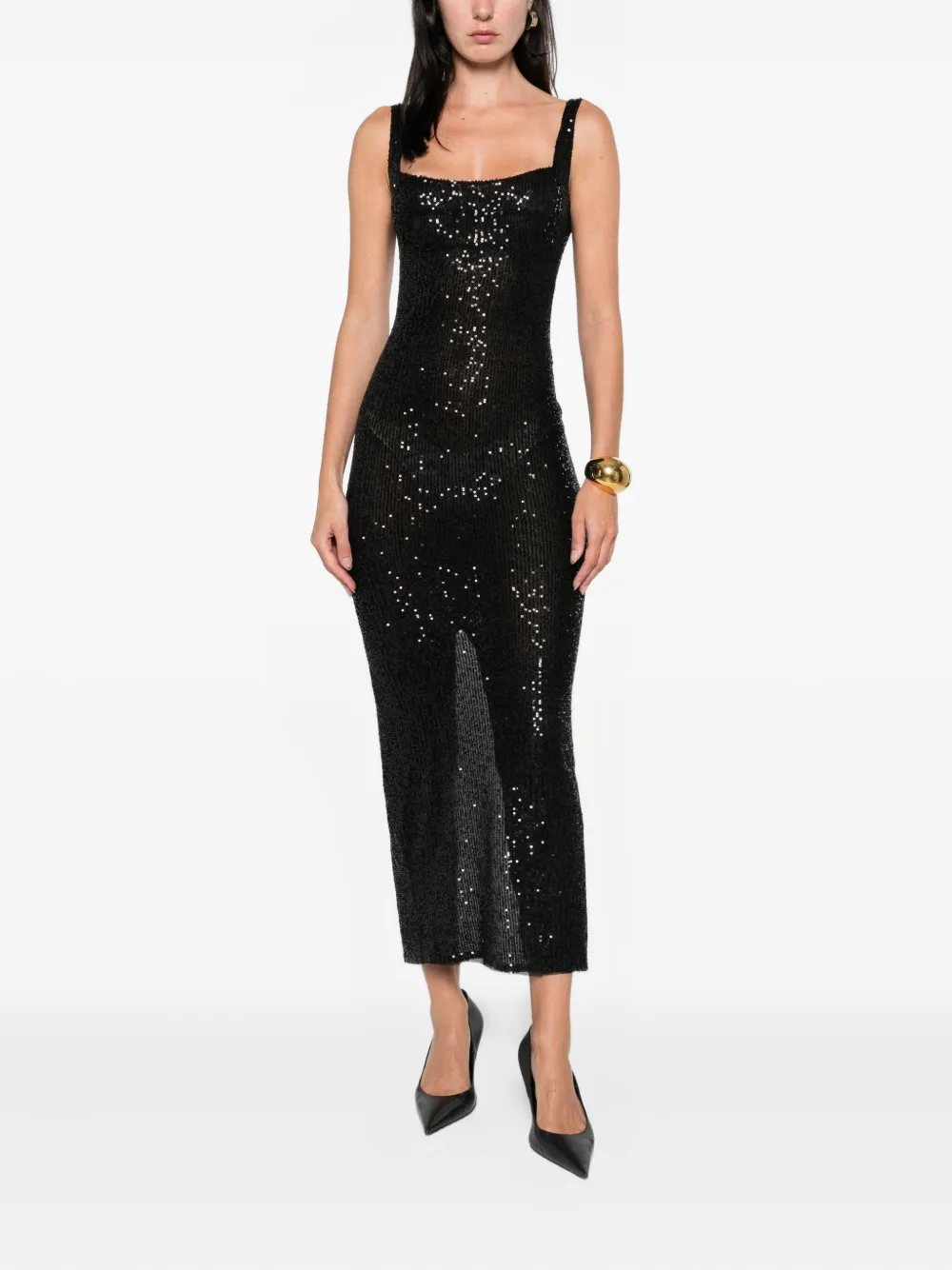 Atu Body Couture sequinned midi dress - Zwart