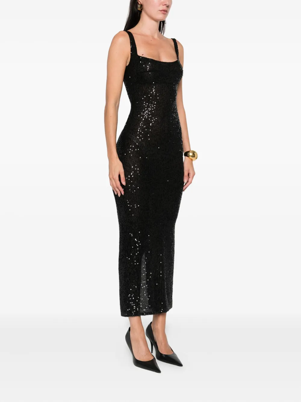 Atu Body Couture Midi-jurk met pailletten Zwart